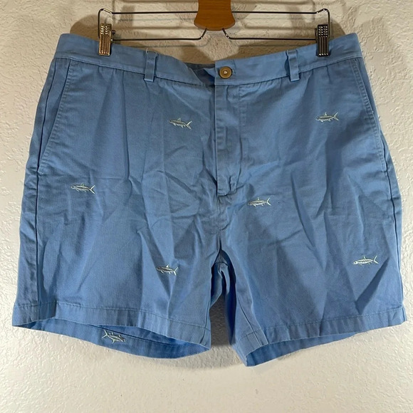 VINEYARD VINES Classic Fit Fish Embroidered Casual Breaker Short With Pockets 38 - Picture 3 of 8